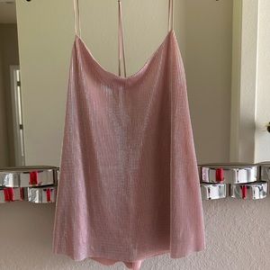 Express Pink sparkly tank top Size Medium
